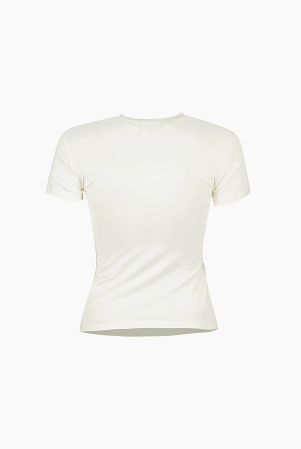 Playera basica de manga corta beige