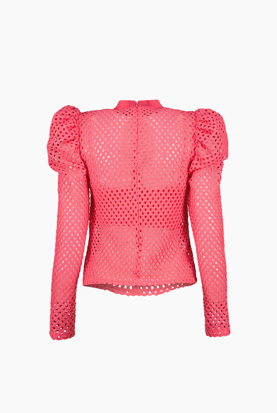 Blusa con hombro abullonado y manga larga