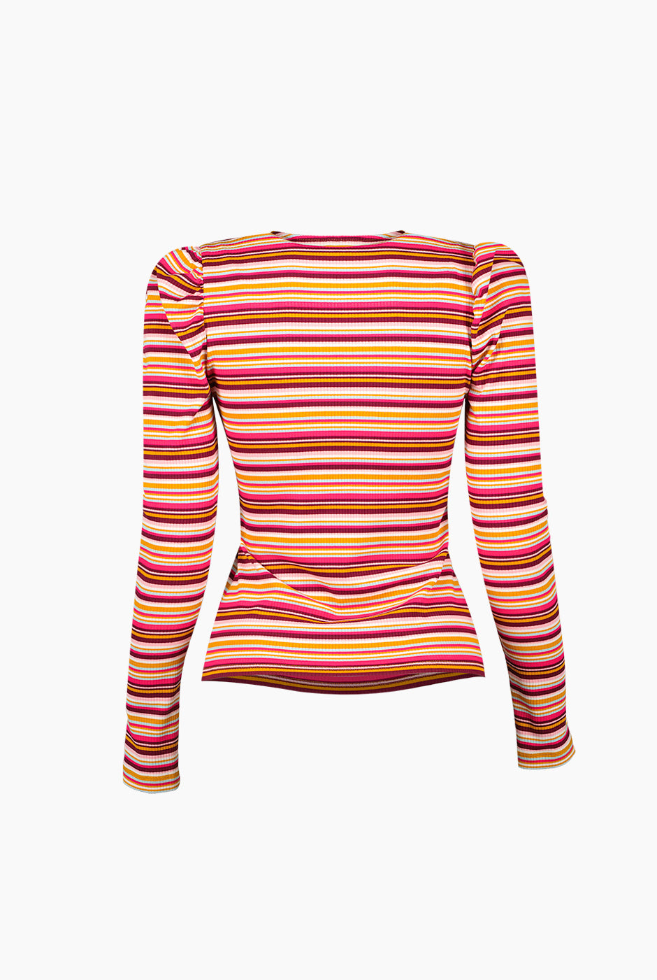 Blusa recta de manga larga y escote en V