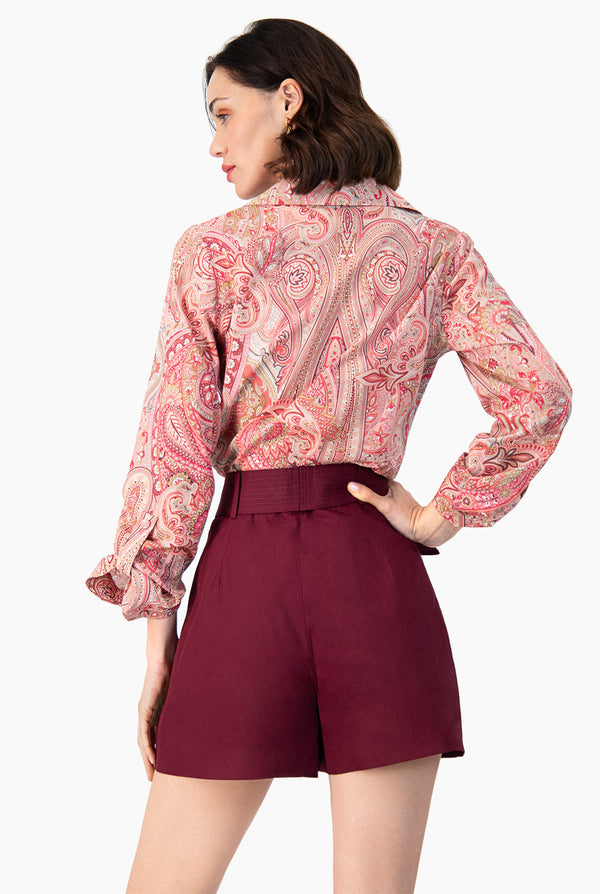 Blusa camisera de manga larga