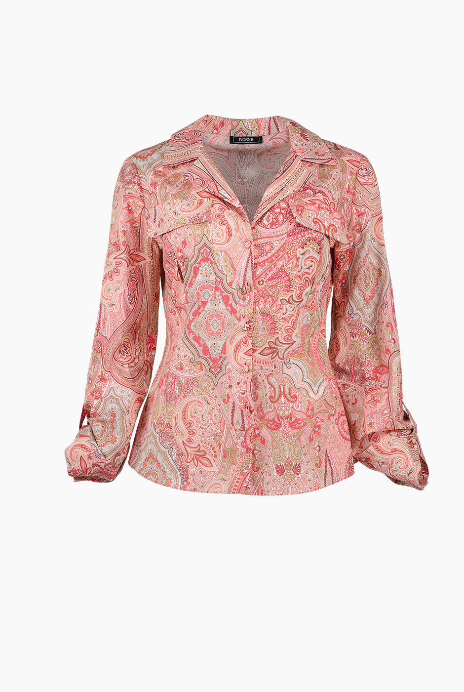 Blusa camisera de manga larga