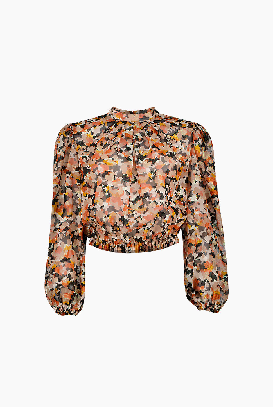 Blusa recta de manga larga amplia