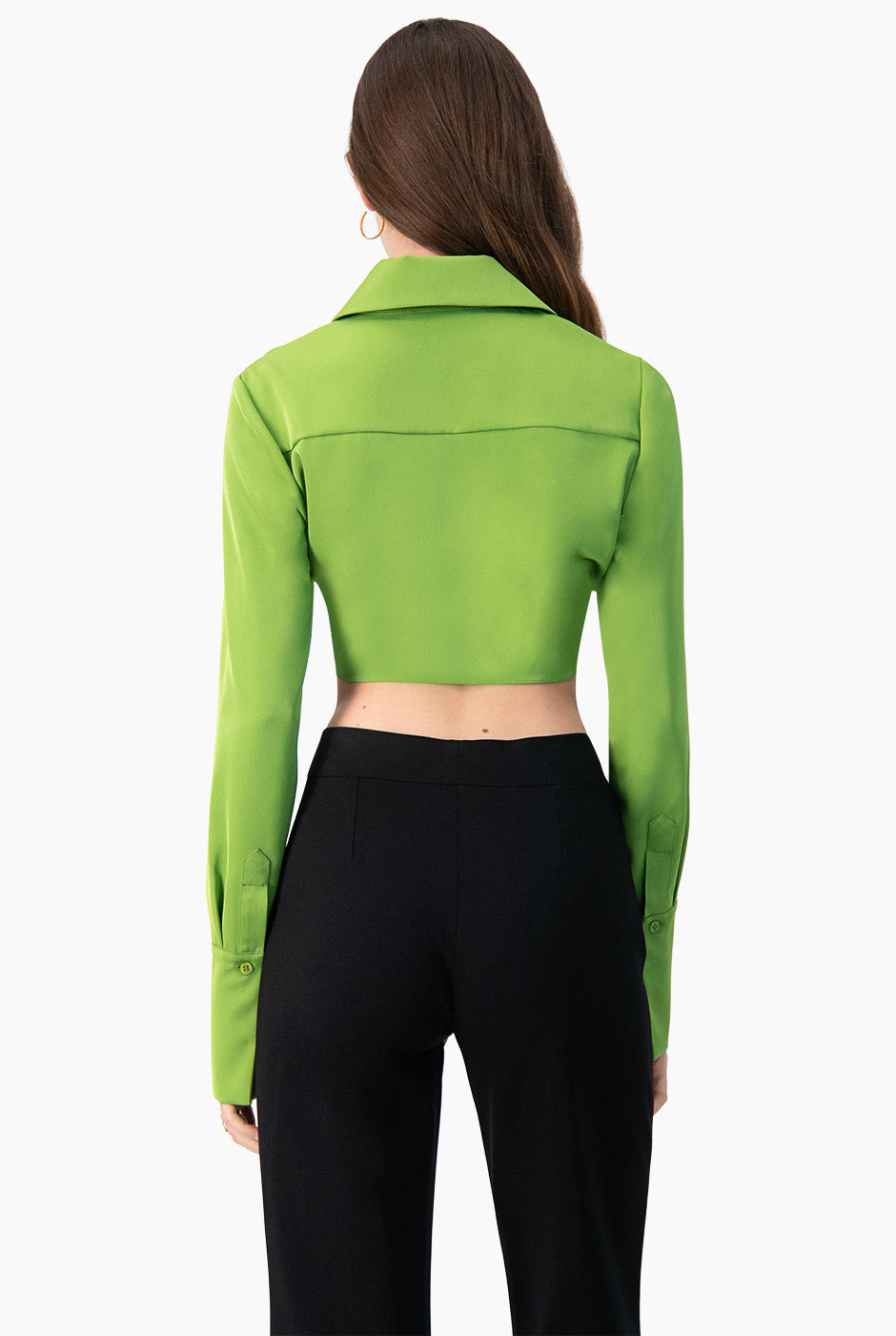 Blusa de manga larga con amarre frontal