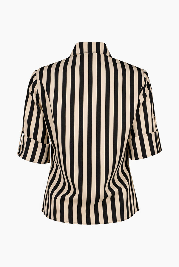 Blusa recta con estampado de rayas