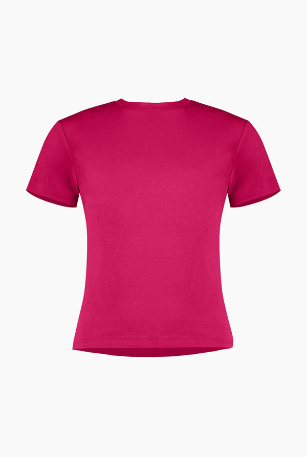 Playera basica recta manga corta