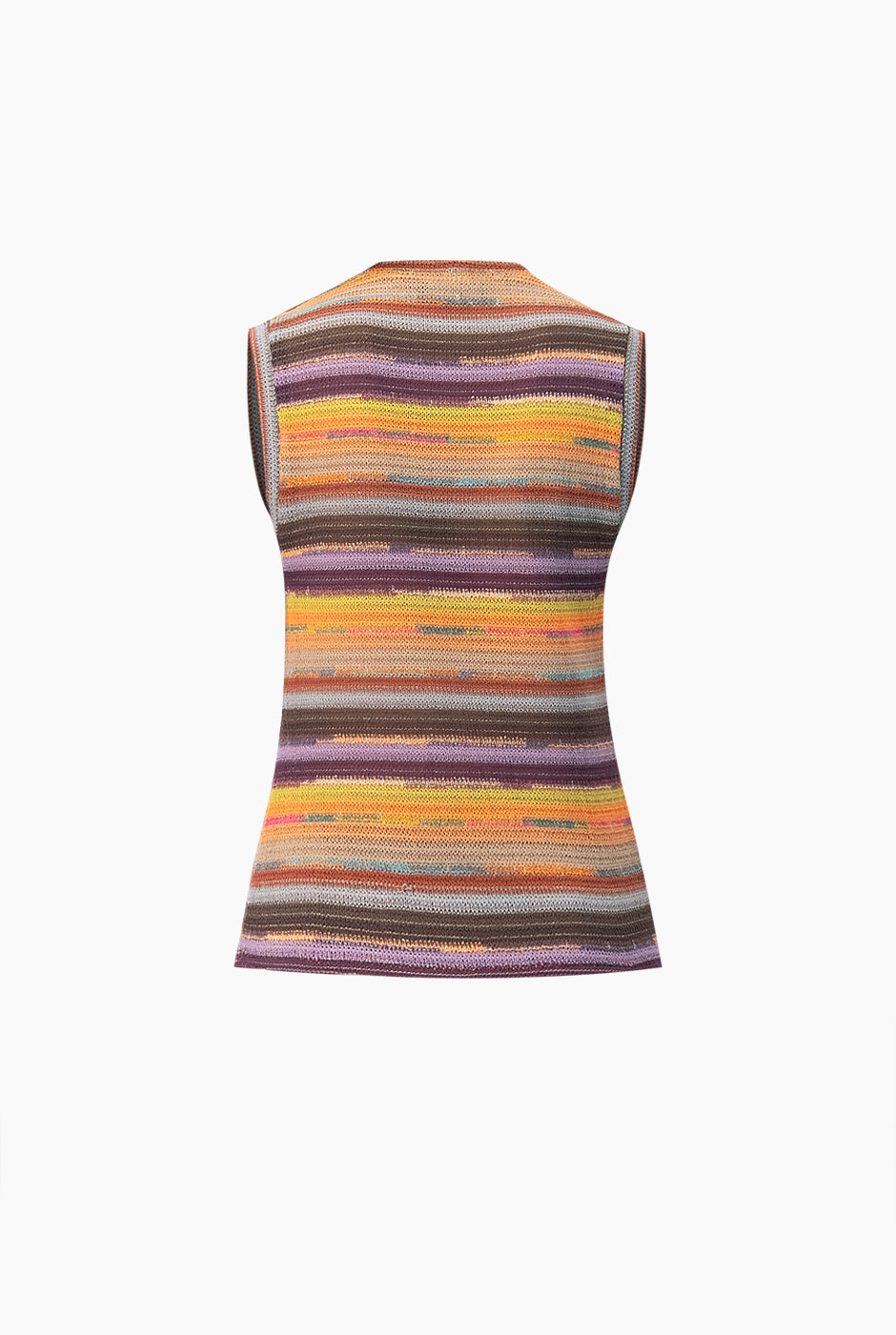 Top tejido sin mangas multicolor de algodón