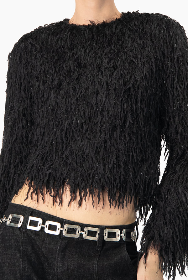 Blusa Negra Peluche Ivonne