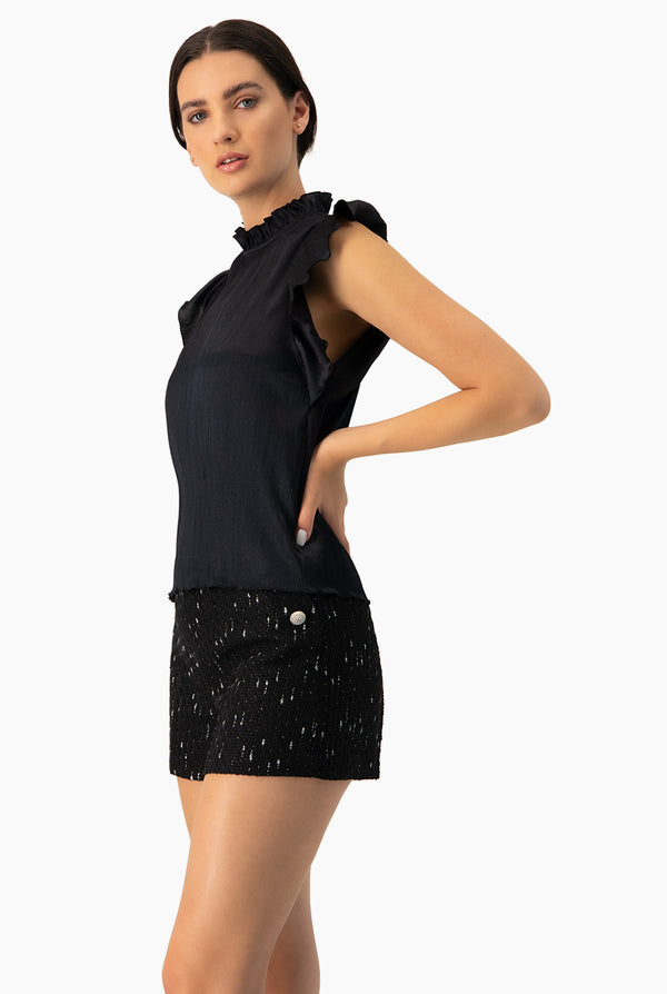 Blusa recta volantes en sisa
