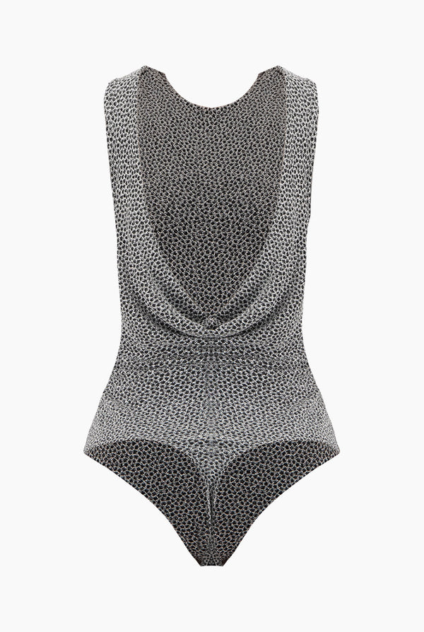 Body Plata Drapeado Casual