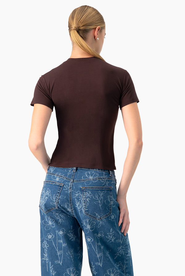Playera basica lisa manga corta