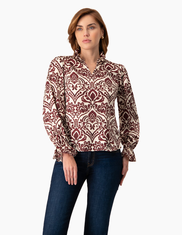 Blusa manga larga con puño