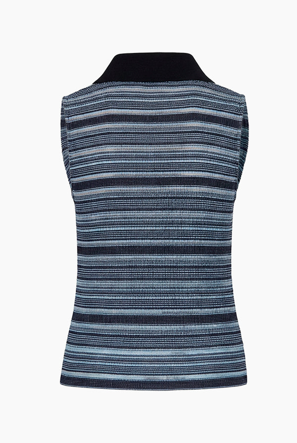 Blusa tejida de cuello camisero