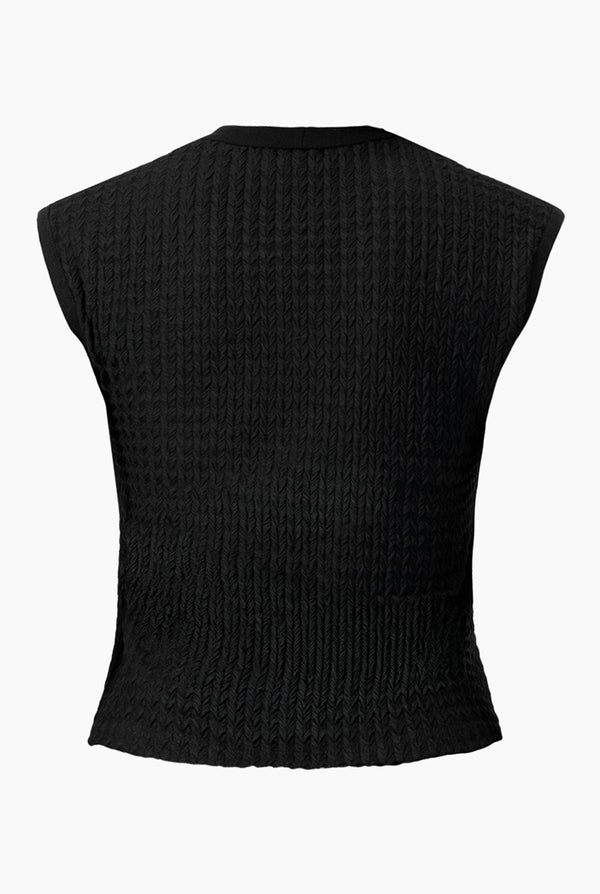 Blusa sin mangas tejida