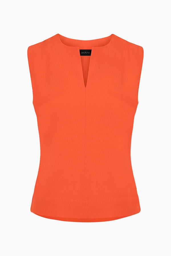 Blusa naranja sin mangas