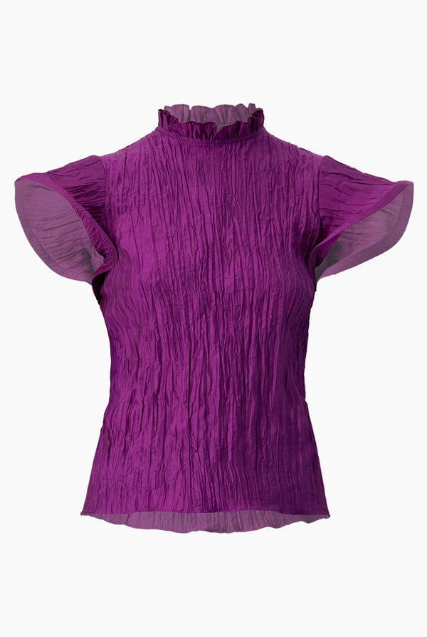 Blusa recta en tono morado