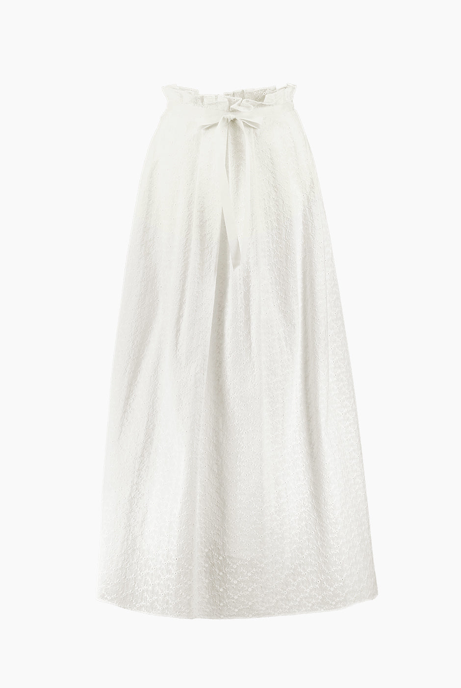 Maxi falda blanca con cinta de Ivonne, elegante y sofisticada.