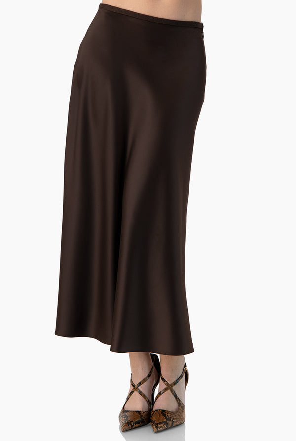 Falda lisa midi