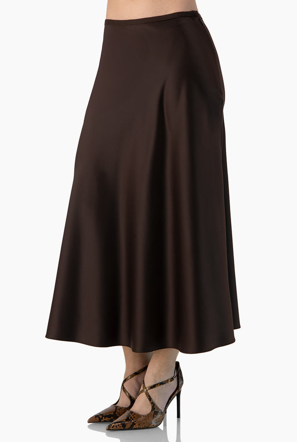 Falda lisa midi