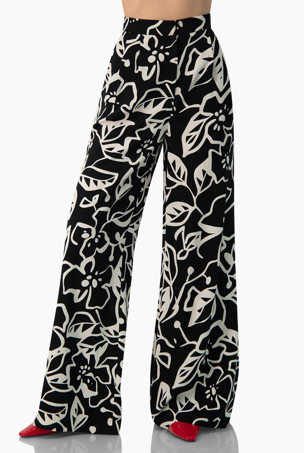 Pantalon estampado recto