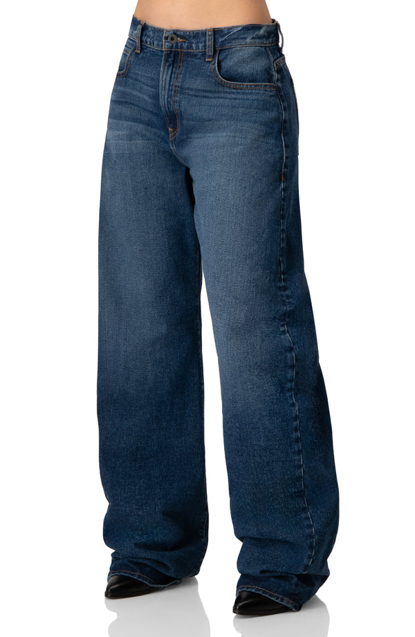 Jeans Denim Azul Amplio