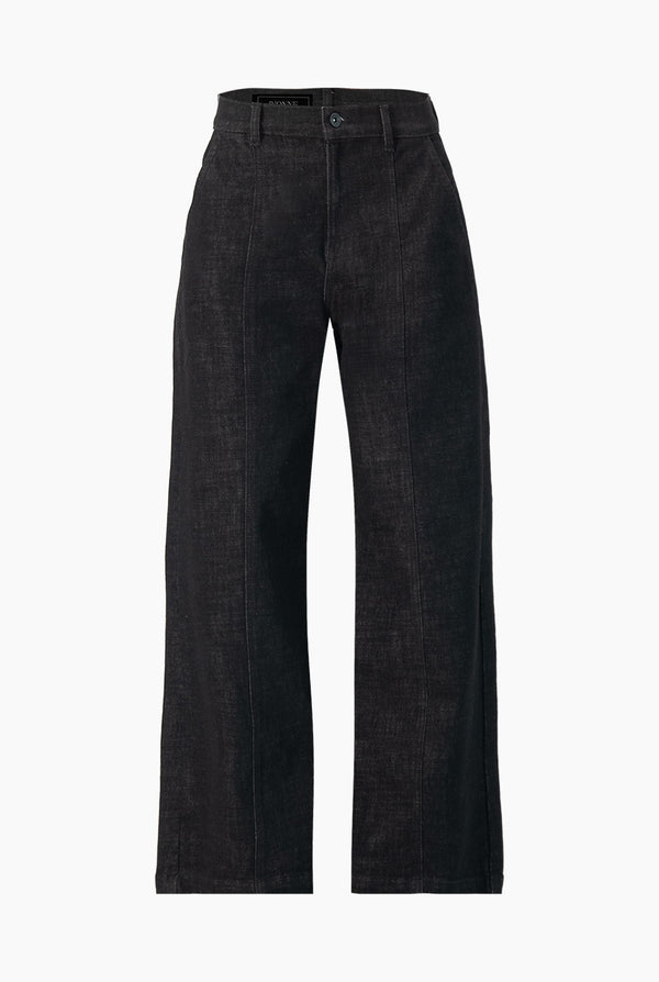 Jeans Amplio Tiro Alto Negro