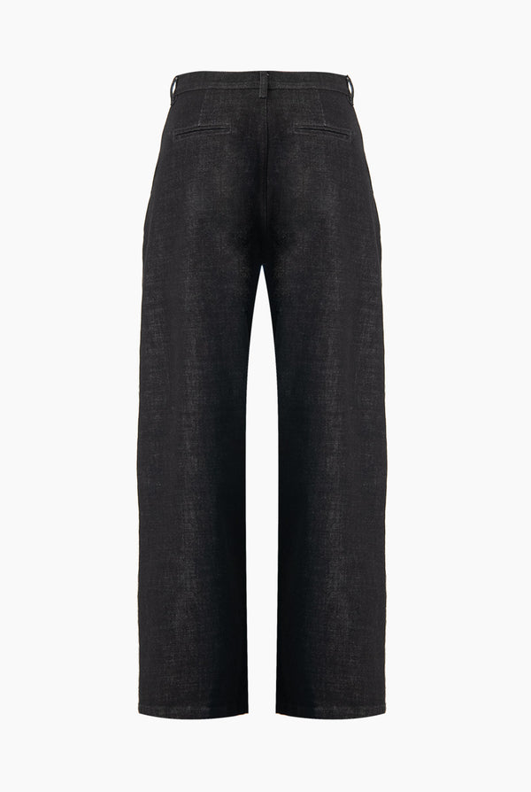 Jeans Amplio Negro Tiro Alto