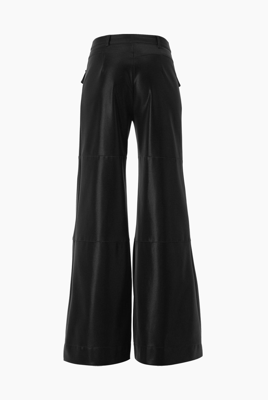 Pantalón semi campana negro con bolsillos frontales