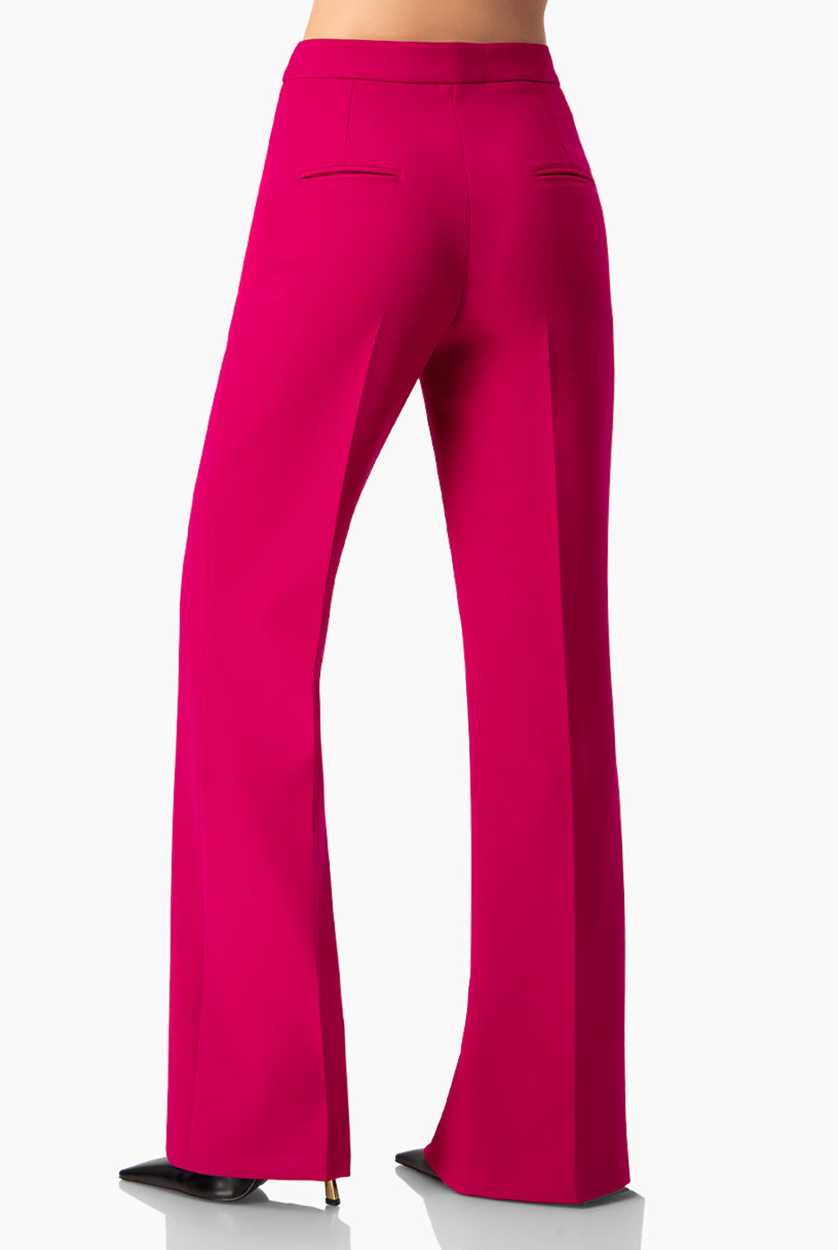 Pantalón Fucsia Recto con bolsillos traseros simulados