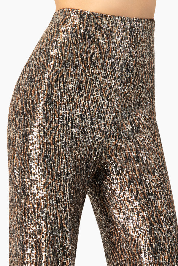 Pantalon acampanado de lentejuelas