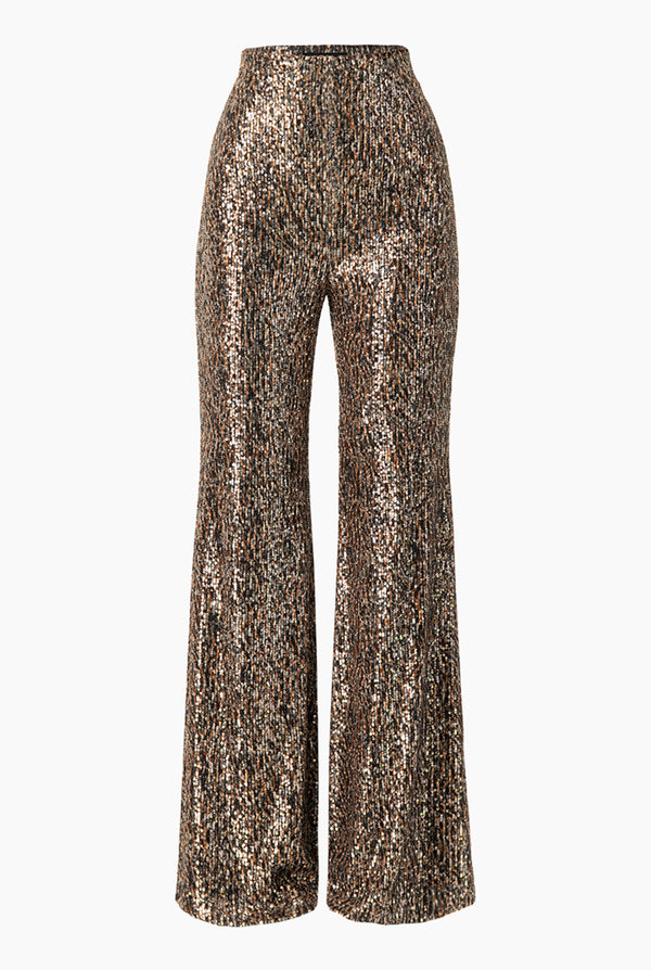 Pantalon acampanado de lentejuelas