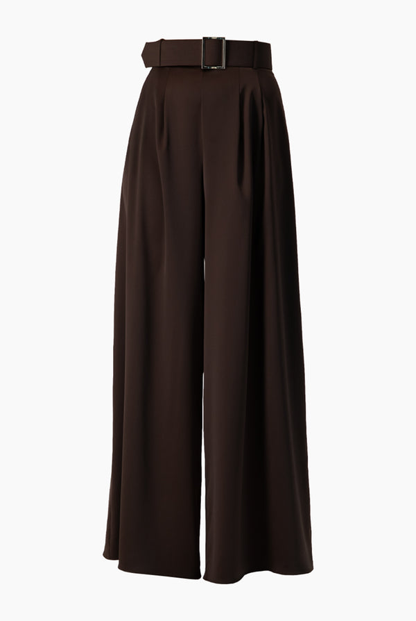 Pantalon amplio cafe