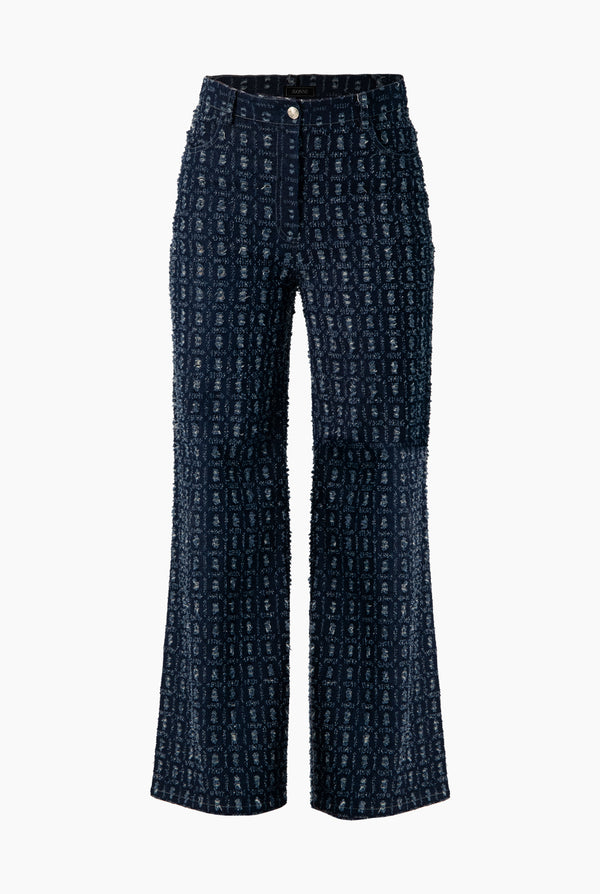 Pantalon denim recto con bolsillos