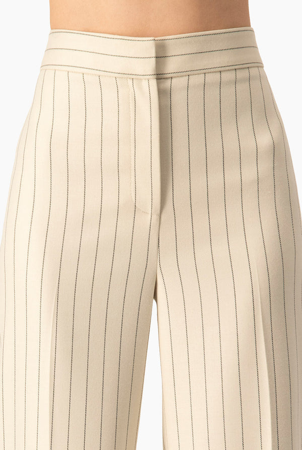 Pantalon a rayas de pierna amplia