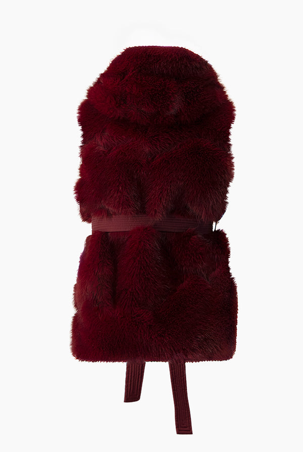 Chaleco Faux Fur Vino
