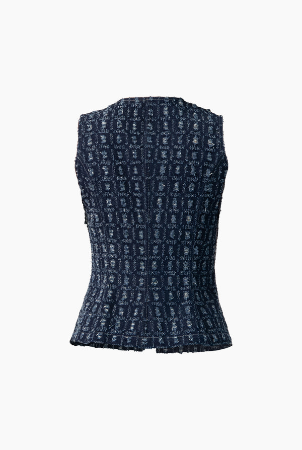 Chaleco denim con botones
