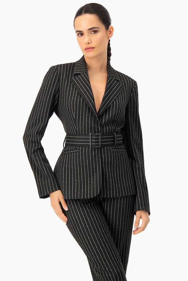 Saco Blazer Rayas Cruzado