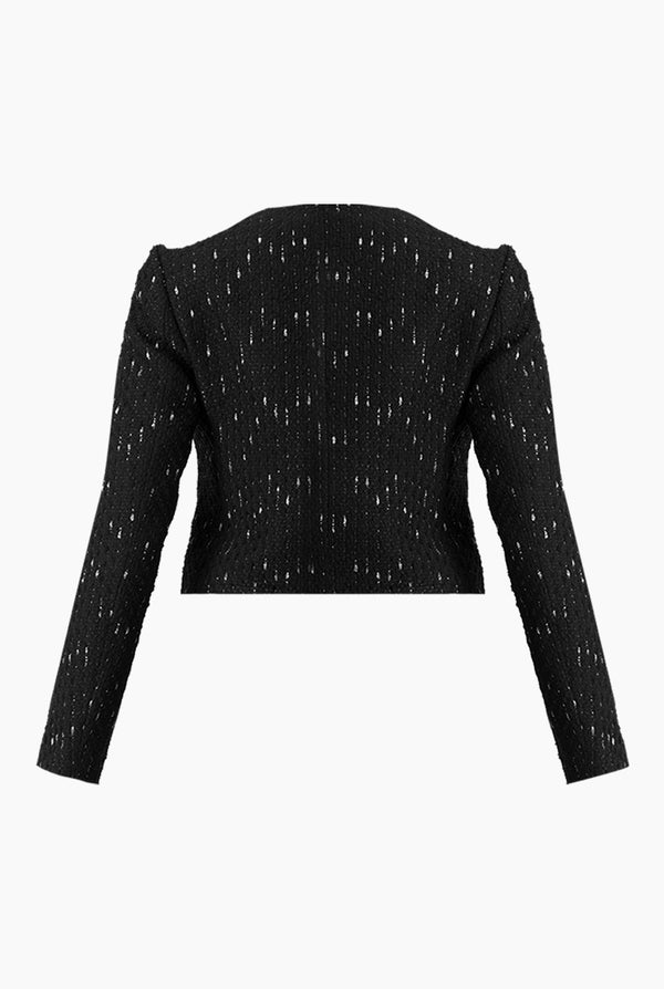 Saco Torera Negro con Plumas