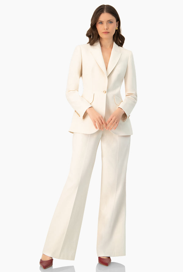 Blazer liso de cruce sencillo