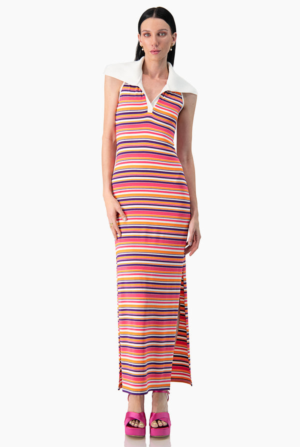 Vestido Maxi Sin Mangas Estampado