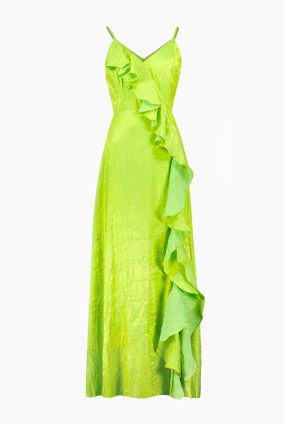 Vestido maxi con abertura y escote en V
