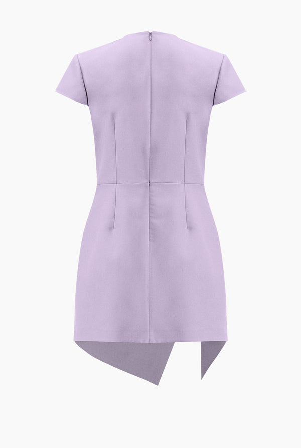 Vestido lila de manga corta