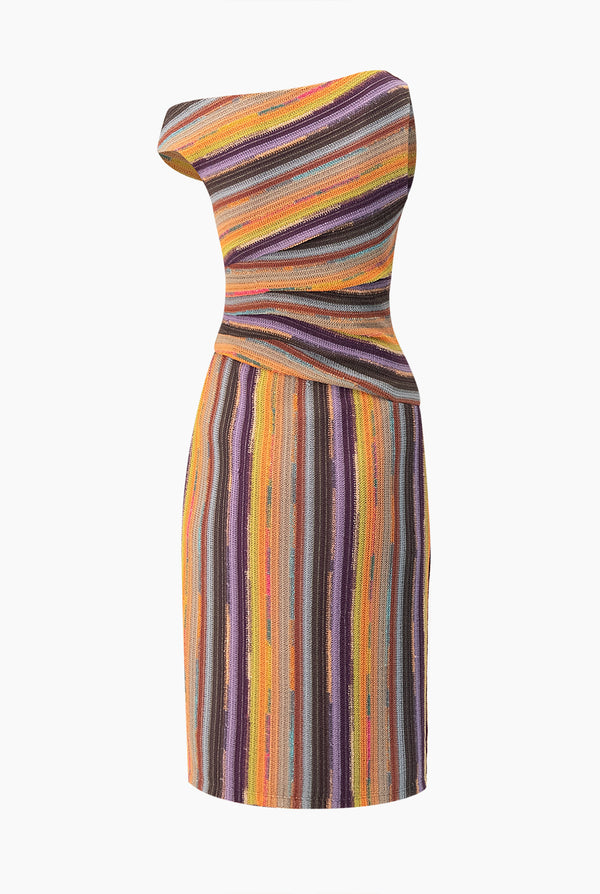 Vestido midi tejido escote en V
