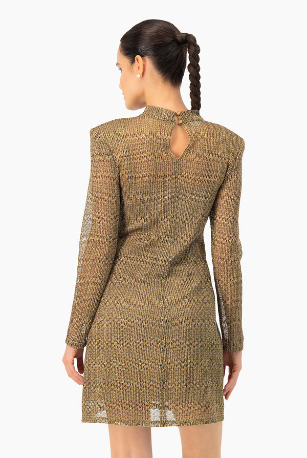 Vestido Corto Dorado Ivonne
