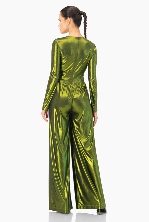 Jumpsuit Verde Olivo Escote V