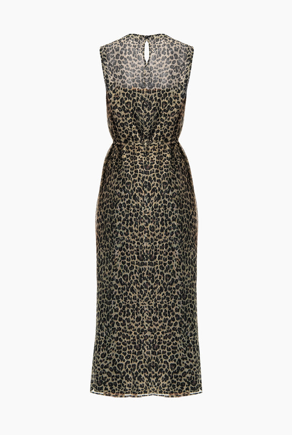 Vestido Largo Animal Print Elegante