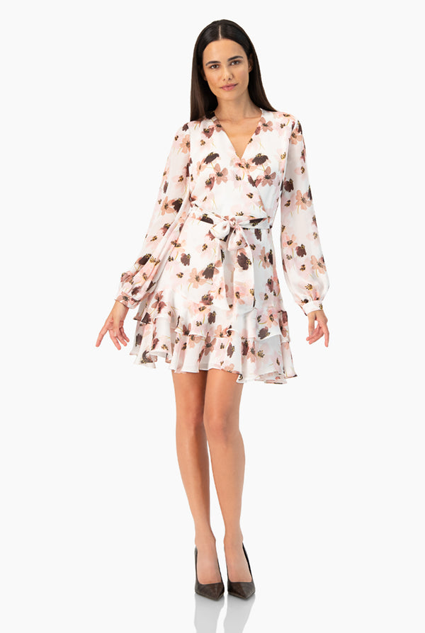 Vestido corto estampado floral