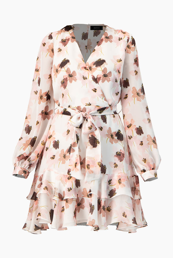 Vestido corto estampado floral