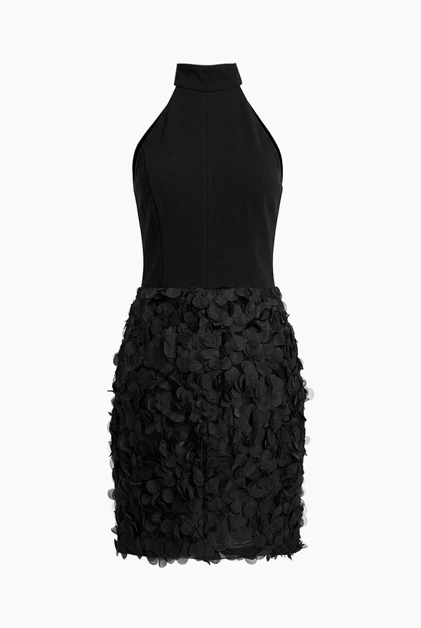 Vestido corto cuello halter