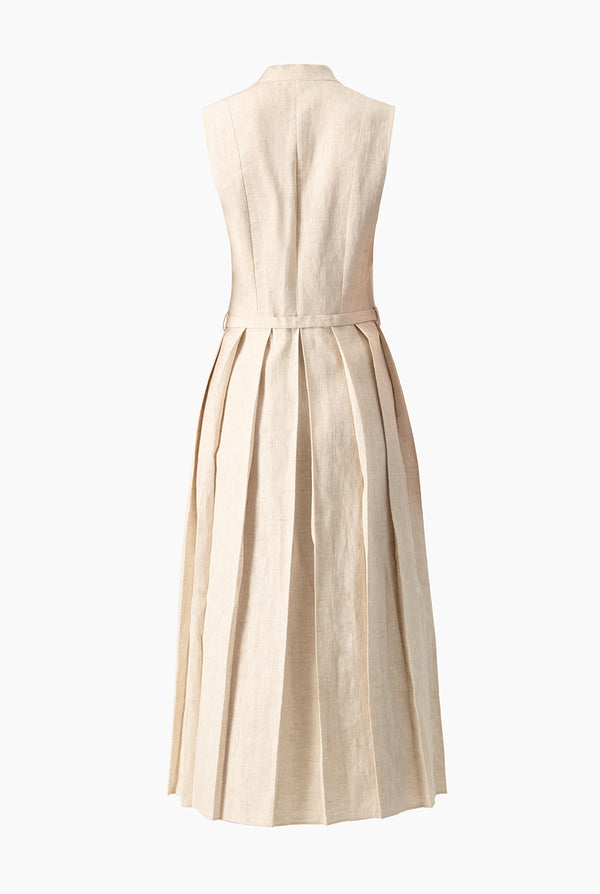 Vestido midi con botones