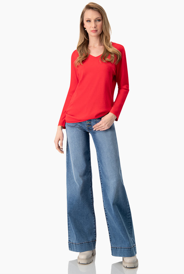Suéter Punto V-Neck